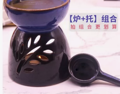 陶瓷复古香薰炉大口唐炉精油灯炉蜡烛灯熏香炉...