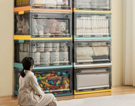 【清仓特价】折叠收纳箱家用户外露营透明茶色...