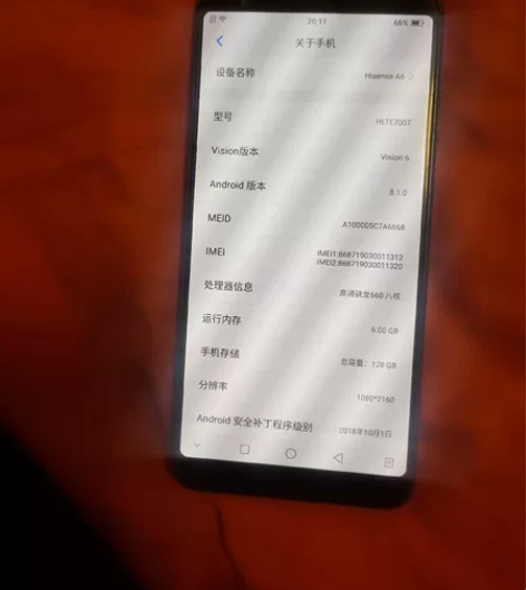 海信a6双面屏手机6+128,无拆无修。墨...