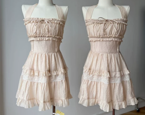 辣辣halo lala甜杏撞奶/奶茶色挂脖...