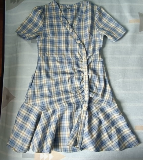 夏季清新绝美连衣裙，显白，L码，我腰围64...