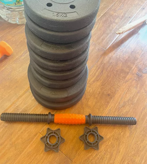 足重环保哑铃男士家用健身器材练臂肌2kg*...