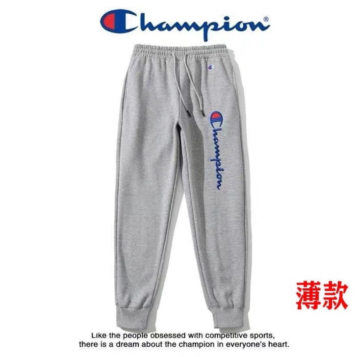 日版刺绣冠军男女情侣卫裤休闲束脚运动裤纯棉...