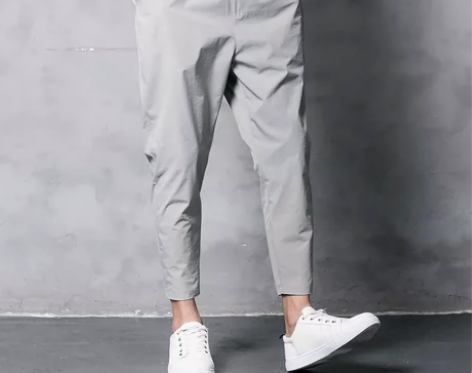 九分裤子夏季男宽松哈伦裤冰丝潮流修身薄款运...