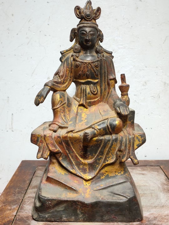铜佛一尊  厚重好品  高22.4厘米  ...