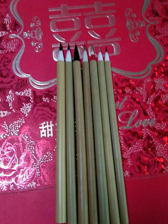 正宗善琏湖笔，善琏攀峰湖笔制作，传统兔毫笔...
