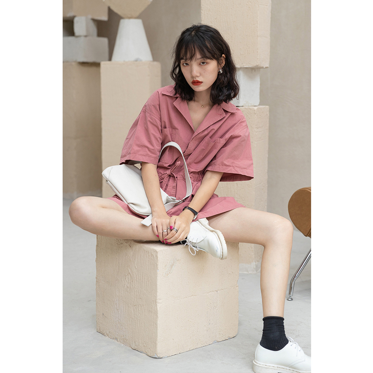 林夕LINXI 工装连体裤女夏2020新款...