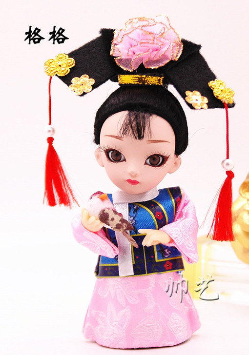 故宫吉祥物正品娟人Q版唐人坊娃娃人偶京剧脸...