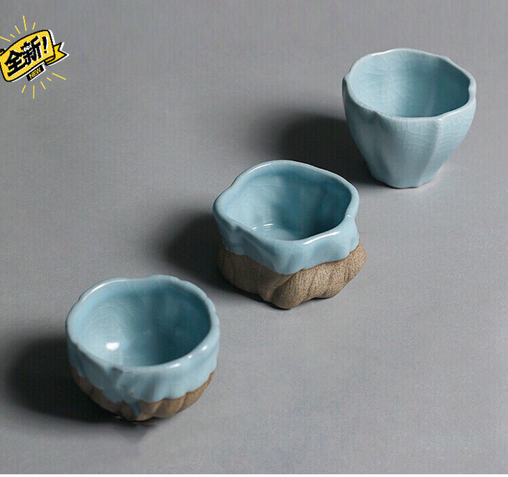【品名】天兰汝窑开片主人品茗杯