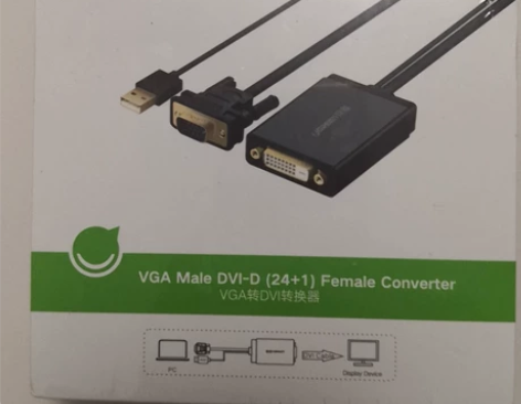 绿联vga转dvi24+1转接头公对母电脑...