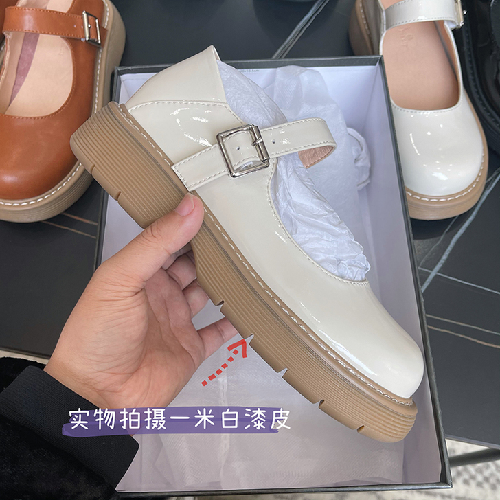 自然卷2021新款玛丽珍鞋日系jk软妹圆头...