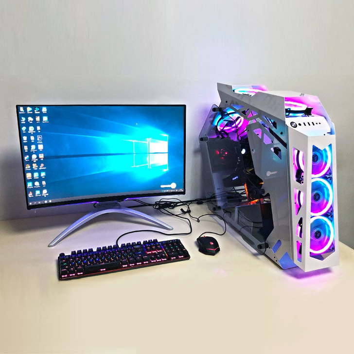 i7台式网吧二手电脑主机全套整机独显游戏吃...