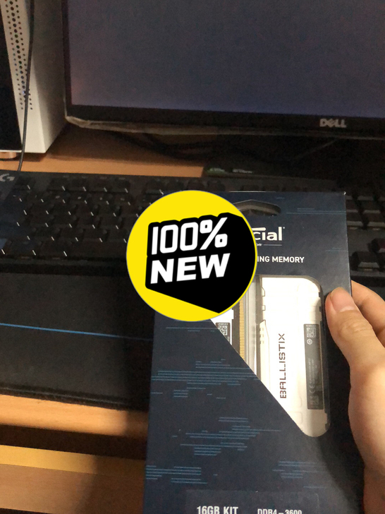 全新未拆英睿达白色8gx2 3600频率，...