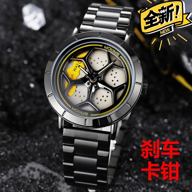 刹车卡钳手表男跑车汽车轮毂表盘创意新概念虫...