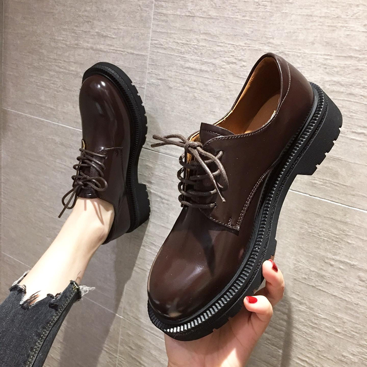 吾歇 WUXIE 英伦风复古牛津鞋软妹小皮...