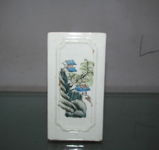 清代全品粉彩笔筒全品无毛病包老，