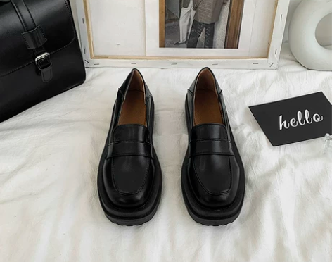 日系jk小皮鞋女英伦风黑色2020新款秋季...