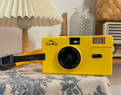 带闪光灯柯达胶片相机情侣复古全新可爱新手生...