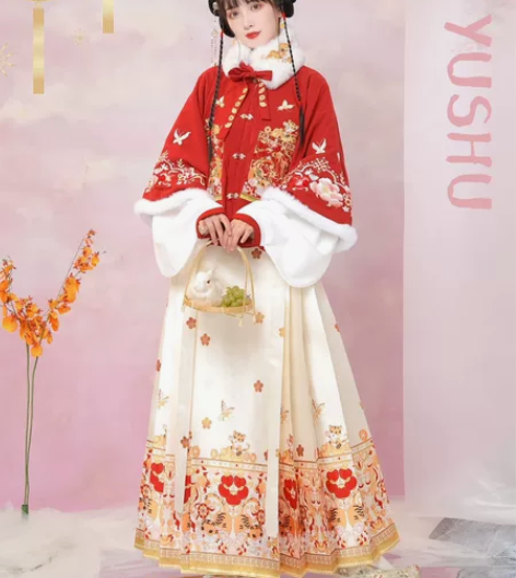 玉术【虎戏金鳞】原创汉服女拜年服装明制加厚...