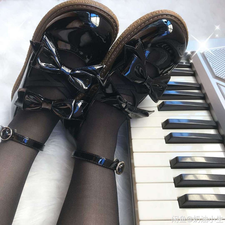 科幻 二小姐原创lolita厚底娃娃鞋蝴蝶...