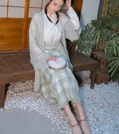 清梳琉夏 日常宋制汉服女三件套原创对襟长衫...