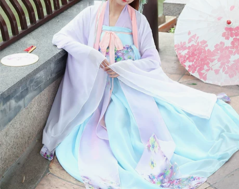 传统汉服女对襟齐胸襦裙古装服装仙女服广袖流...