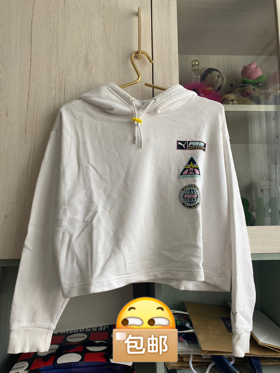 品牌型号 ：PUMA彪马白色短款卫衣