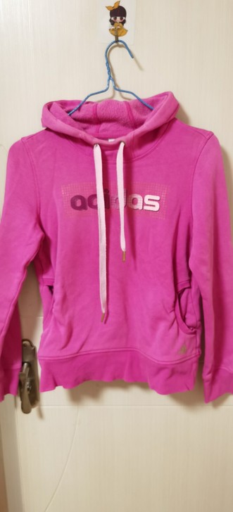 Adidas阿迪达斯 卫衣，桃红色，M码，...