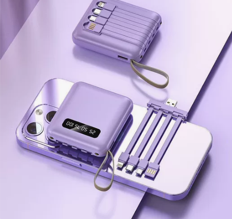 迷你充电宝快充小巧便携自带线超薄大容量20...