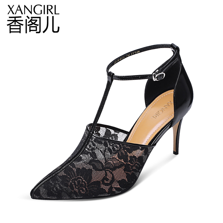 香阁儿高跟鞋女2017夏季新款时尚性感尖头...