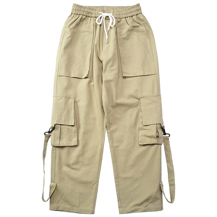 新款夏季松紧腰法式少女bf风裤子