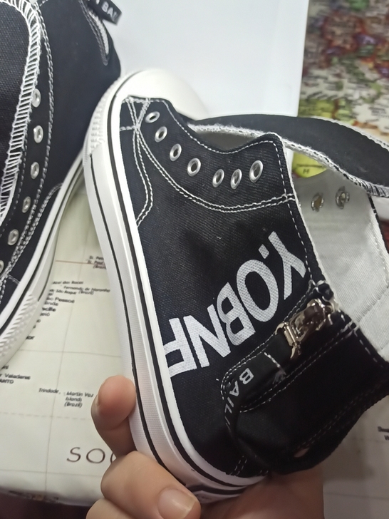 侧拉链2021春季新款高帮帆布鞋女ulzz...