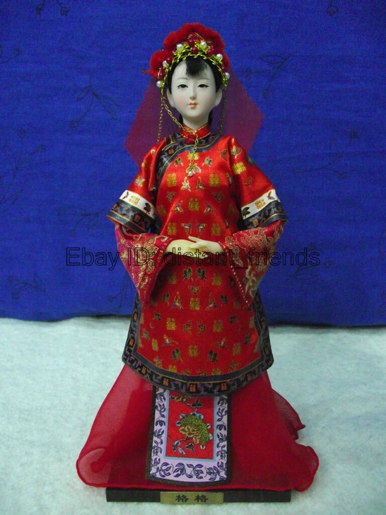 绝版精品唐人坊绢人纯手工制作娃娃人偶公仔婚...