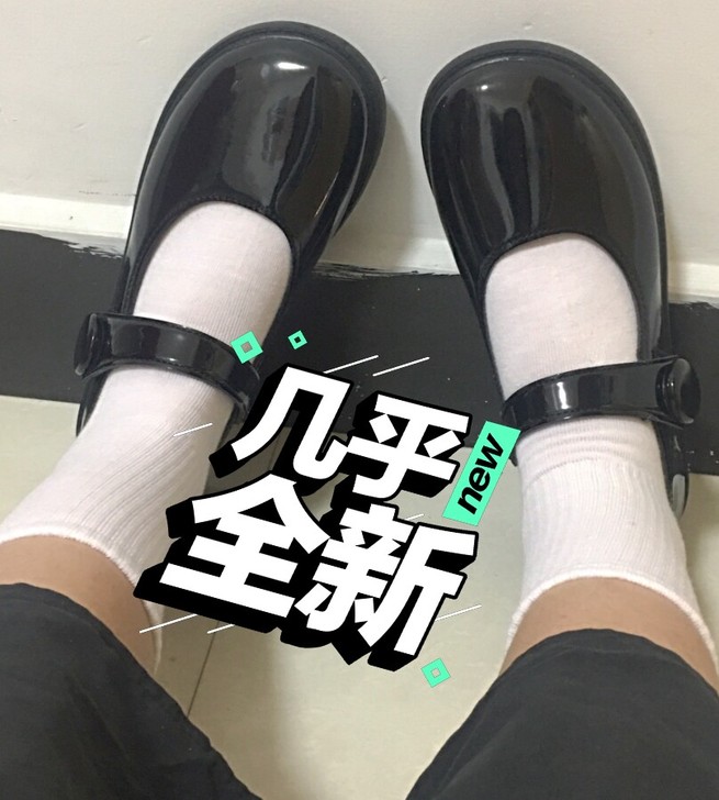 软妹大头皮鞋日系圆头女学生百搭娃娃鞋平底学...