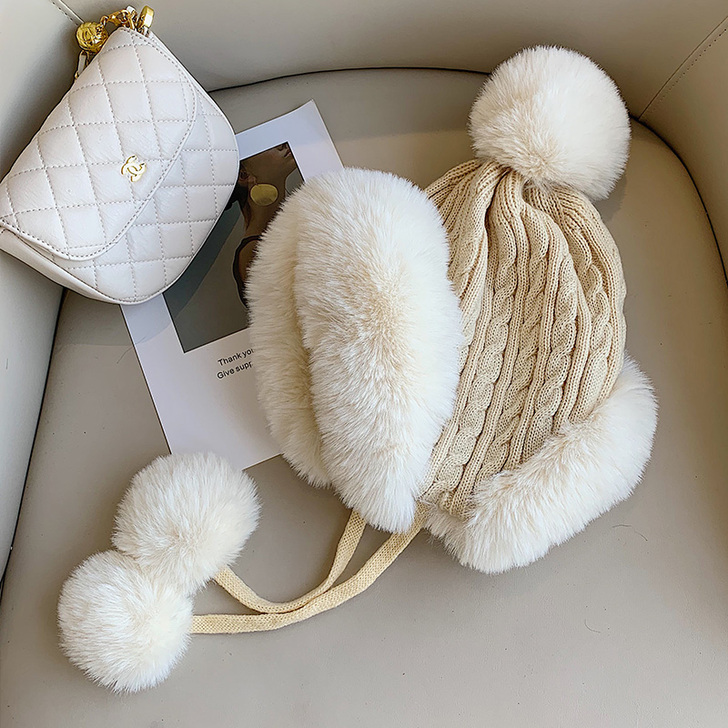 东北旅游【狂欢价】可爱加绒保暖护耳针织防风...