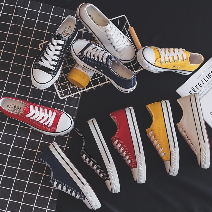 清库存！申马新款帆布鞋女小白布鞋尺码可以穿到35码到39码脚