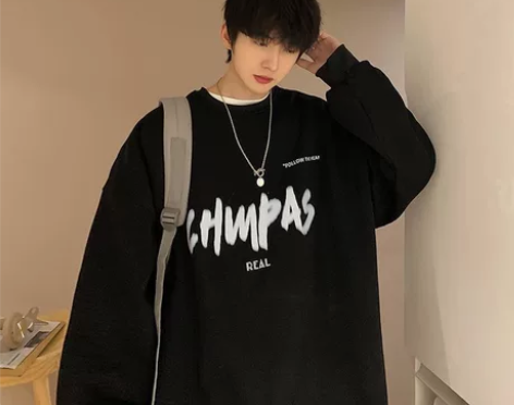 秋季2022新款卫衣男ins潮字母印花宽松...
