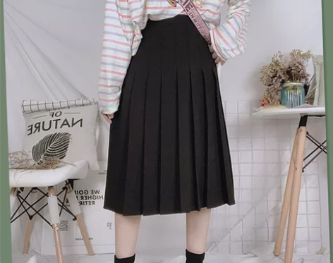 ?2020春夏大码百褶裙中长裙女胖mm韩版...