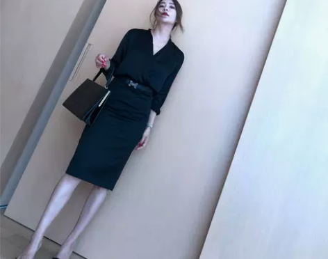 包臀半身裙中长款高腰一步裙白色半身裙子高级...