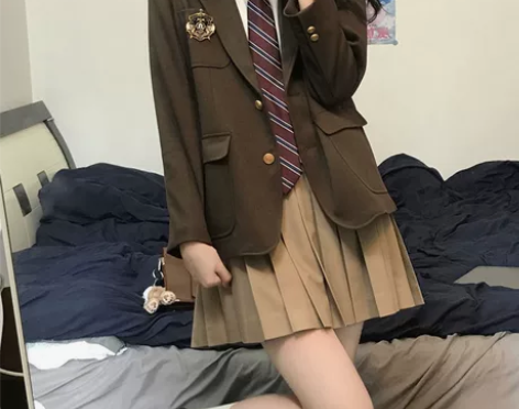 JK制服裙秋冬套装全套西装外套百褶裙英伦风...