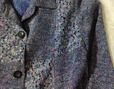 日本古着vintage薄款拼接灰色西服外套...