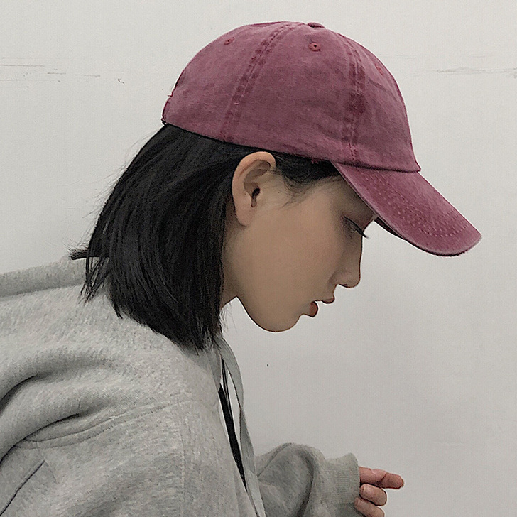 帽子女夏鸭舌帽软顶韩版ins潮流百搭水洗棒...