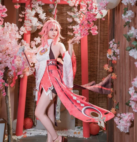原神八重神子宫司屑狐狸cosplay 次元...