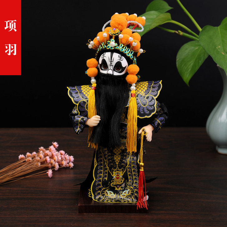 北京绢人京剧戏剧娃娃大号娟人工艺品中国风特...