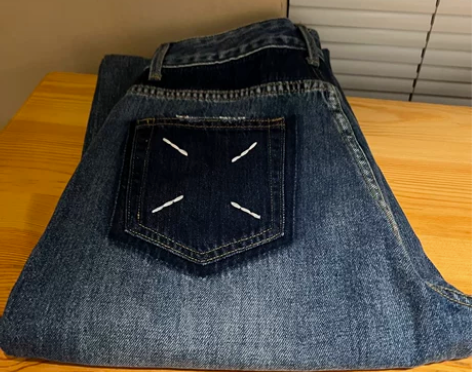 韩系高品直筒阔腿拖地牛仔裤s腰围66臀围1...