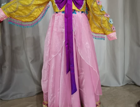 演出服朝鲜族民族儿童表演服舞台服装金达莱思...