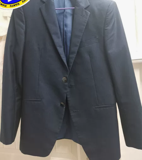 海澜之家男士西服外套一件，修身款，深蓝色，...