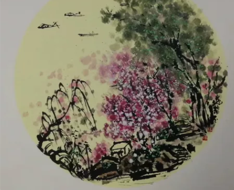 绝对手指画，春之恋，画面清新。比您购买工艺...