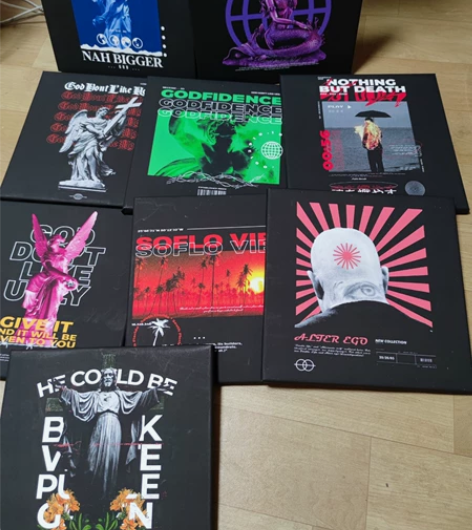 摇滚 酒吧 嘻哈 另类 创意 插画无框画。...