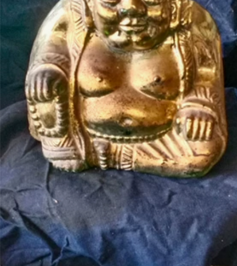 民国琉璃鎏金弥勒佛！全品相，琉璃的少见，看...